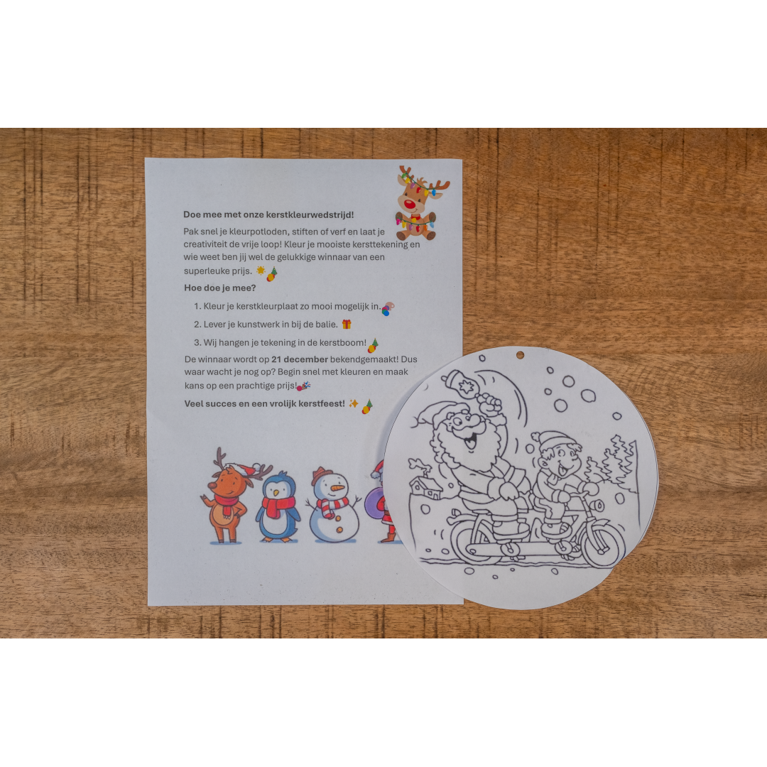 Doe mee met de kerstkleurwedstrijd van Riesewijk Tweewielers