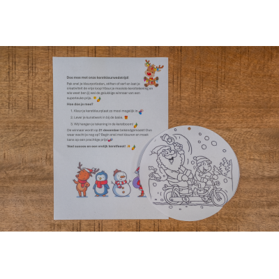 Doe mee met de kerstkleurwedstrijd van Riesewijk Tweewielers