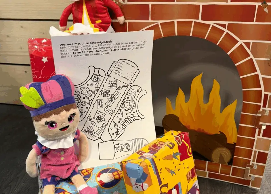 Sinterklaas schoentjesactie bij Riesewijk Tweewielers